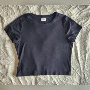 Aritzia Wilfred Cropped Ribbed Cozy Tee